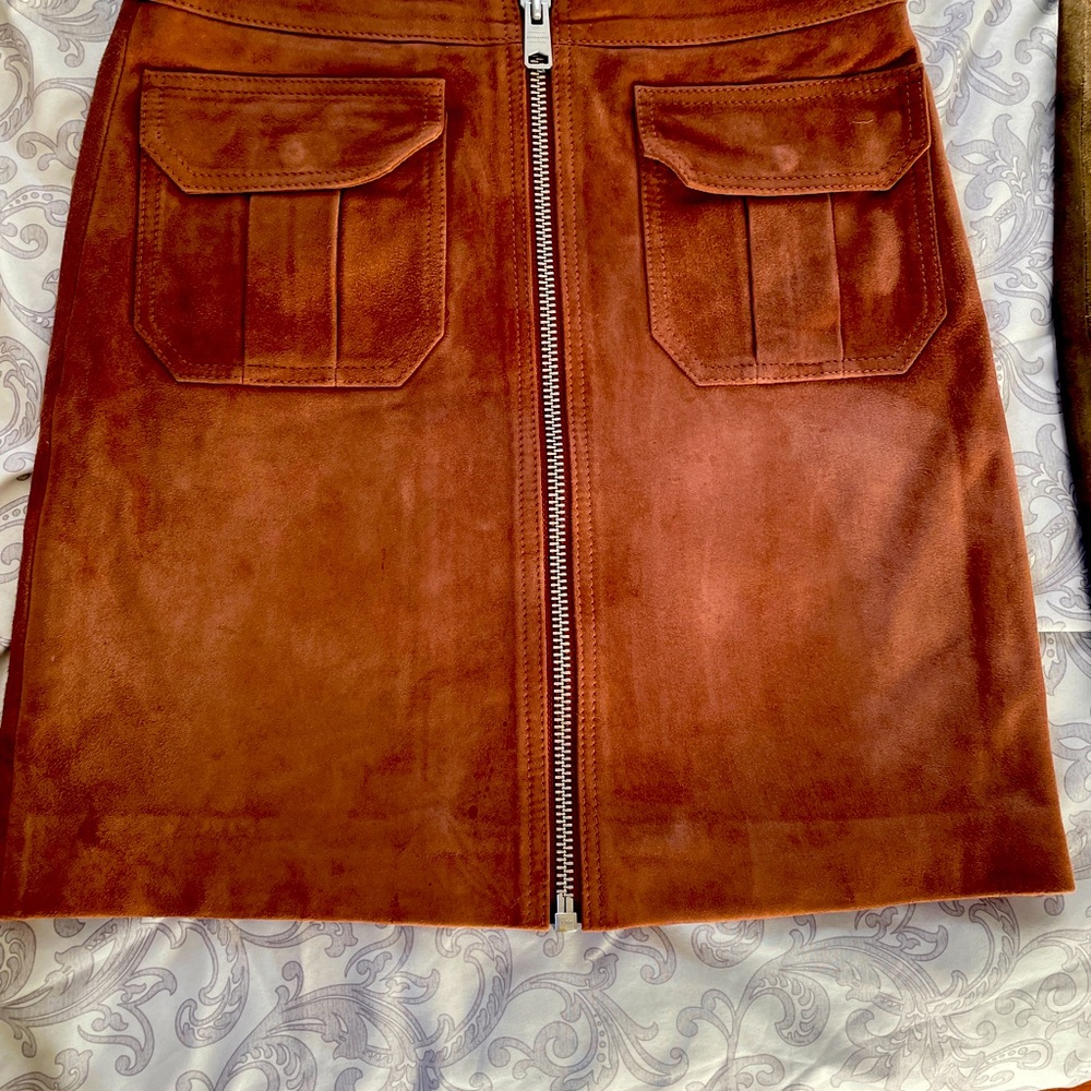 Leather all saint skirt